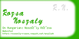 rozsa noszaly business card
